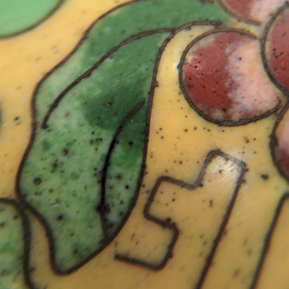 Vintage Real Glass Cloisonne Floral Vase, Chinese Antiques - Picture 8 of 11